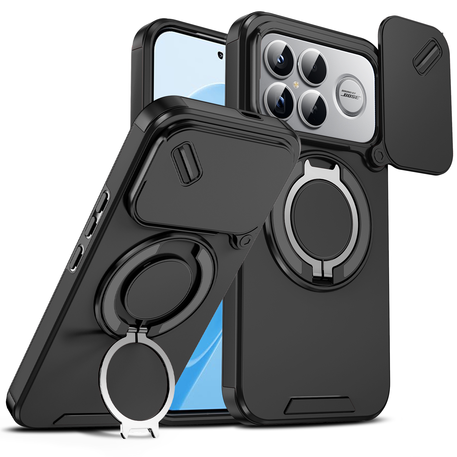 Ring Stand Case - Magnetic Wireless Charging Ring Stand Phone