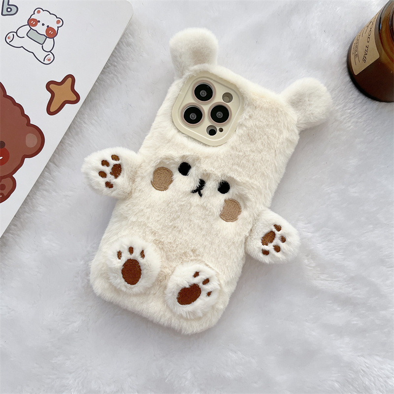 Korean 3D Cartoon Bear Fluffy  - Phone Cases Iphone 15 recensione e prezzo