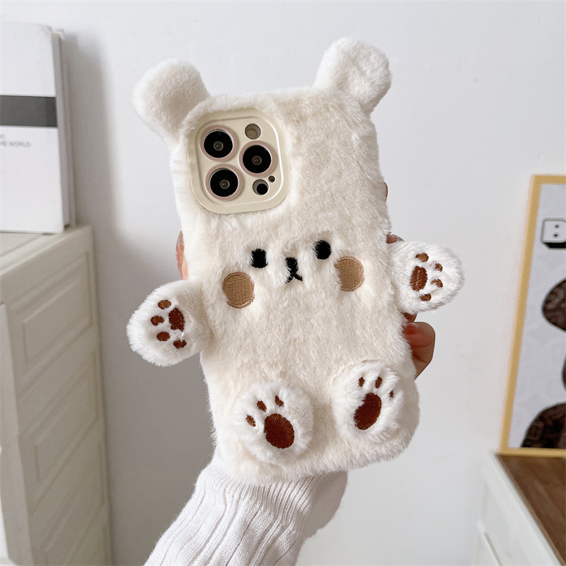 Korean 3D Cartoon Bear Fluffy  - Phone Cases Iphone 15 recensione e prezzo