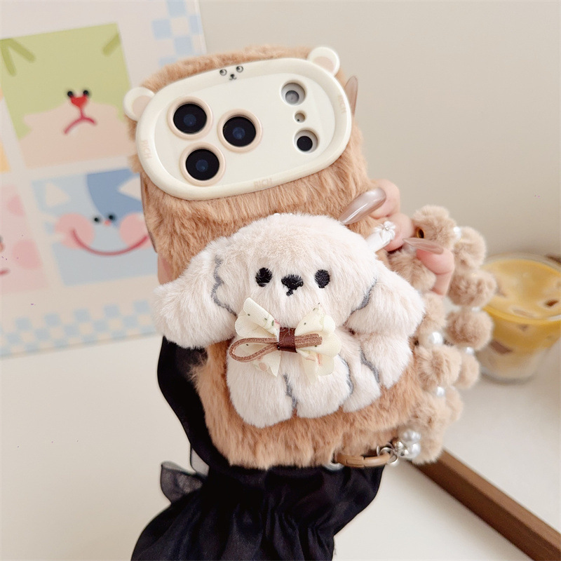 3D Cartoon Bowknot Puppy Warm  - Phone Cases Iphone 15 recensione e prezzo