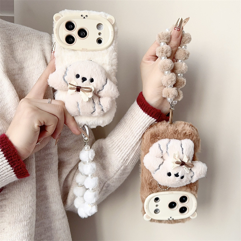 3D Cartoon Bowknot Puppy Warm  - Phone Cases Iphone 15 recensione e prezzo