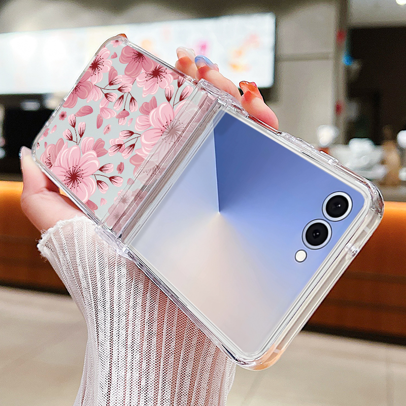 Pink Flower Printed Phone Case - Phone Cases Z Flip 7 recensione e prezzo