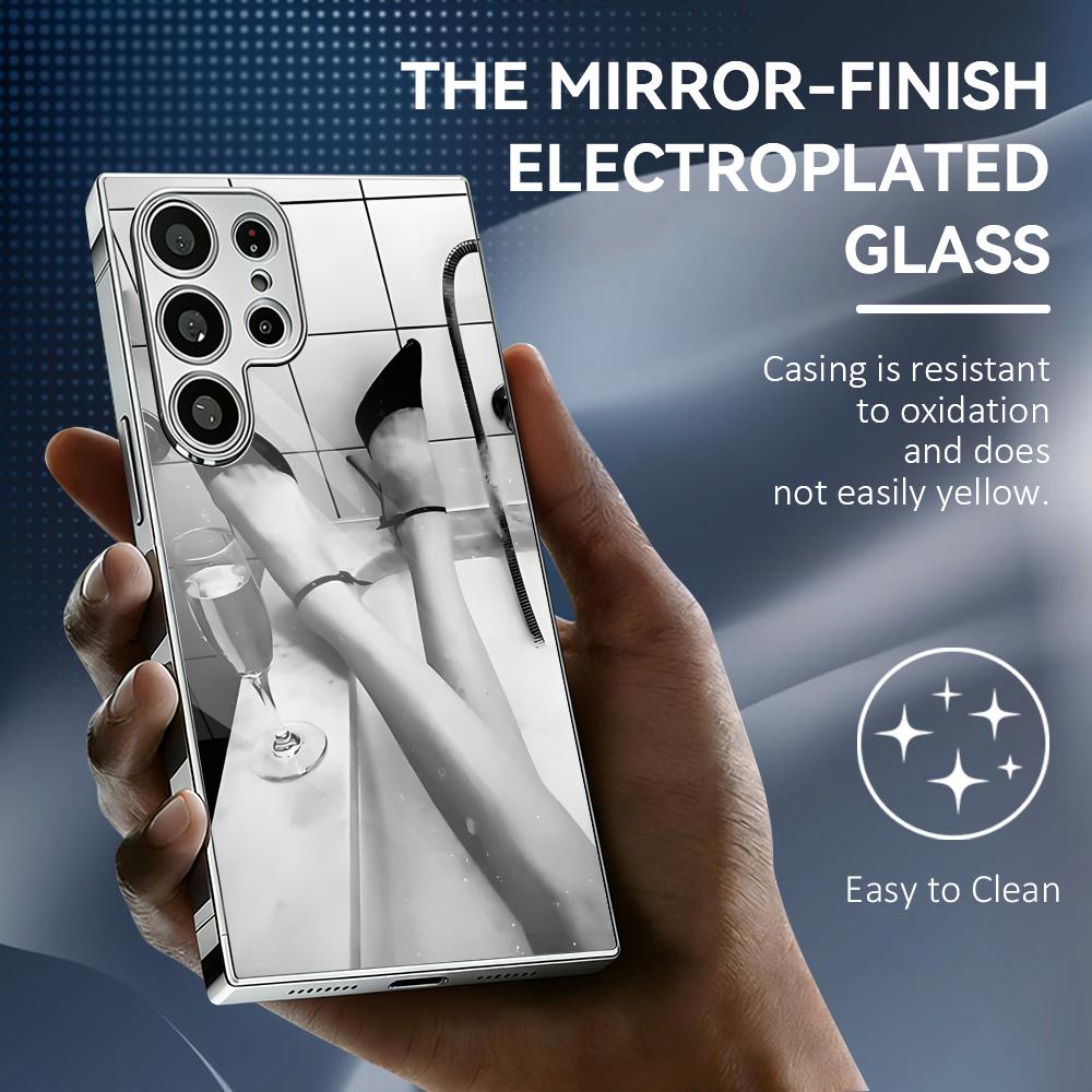 Black White Woman Bathroom Pho - Phone Cases Metal recensione e prezzo