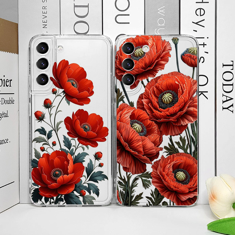 Poppy Flower Bloom Hot Red Flo - Phone Cases Samsung recensione e prezzo