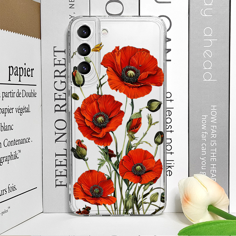 Poppy Flower Bloom Hot Red Flo - Phone Cases Samsung recensione e prezzo