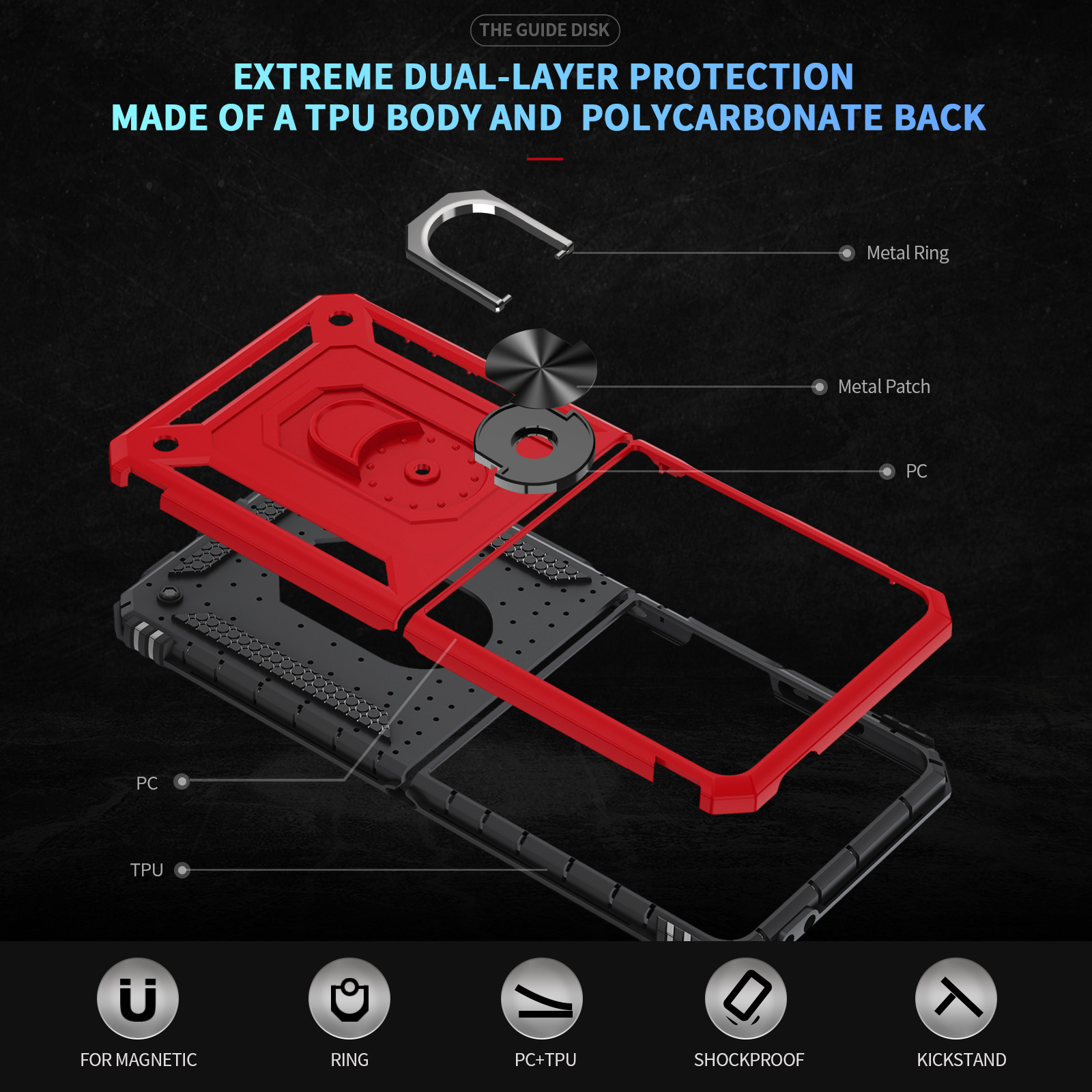Military-grade Shockproof Phon - Ring Stand Case recensione e prezzo