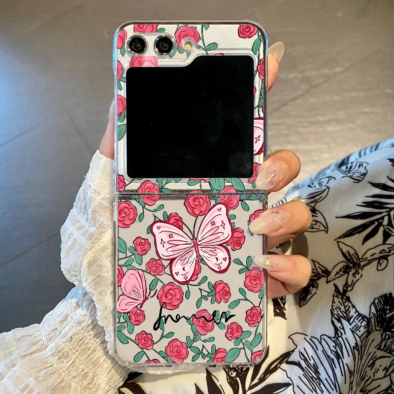 Pink Flowers Pattern Phone Cas - Phone Cases Z Flip 7 recensione e prezzo