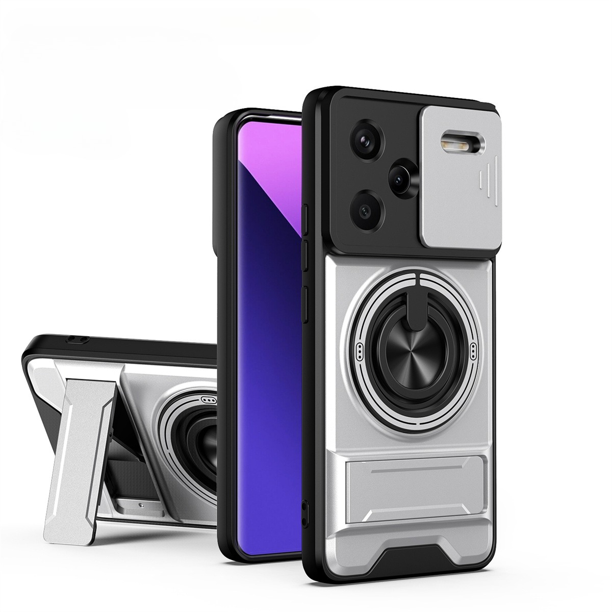 Lens Slide Camera Phone Case f - Ring Stand Case recensione e prezzo