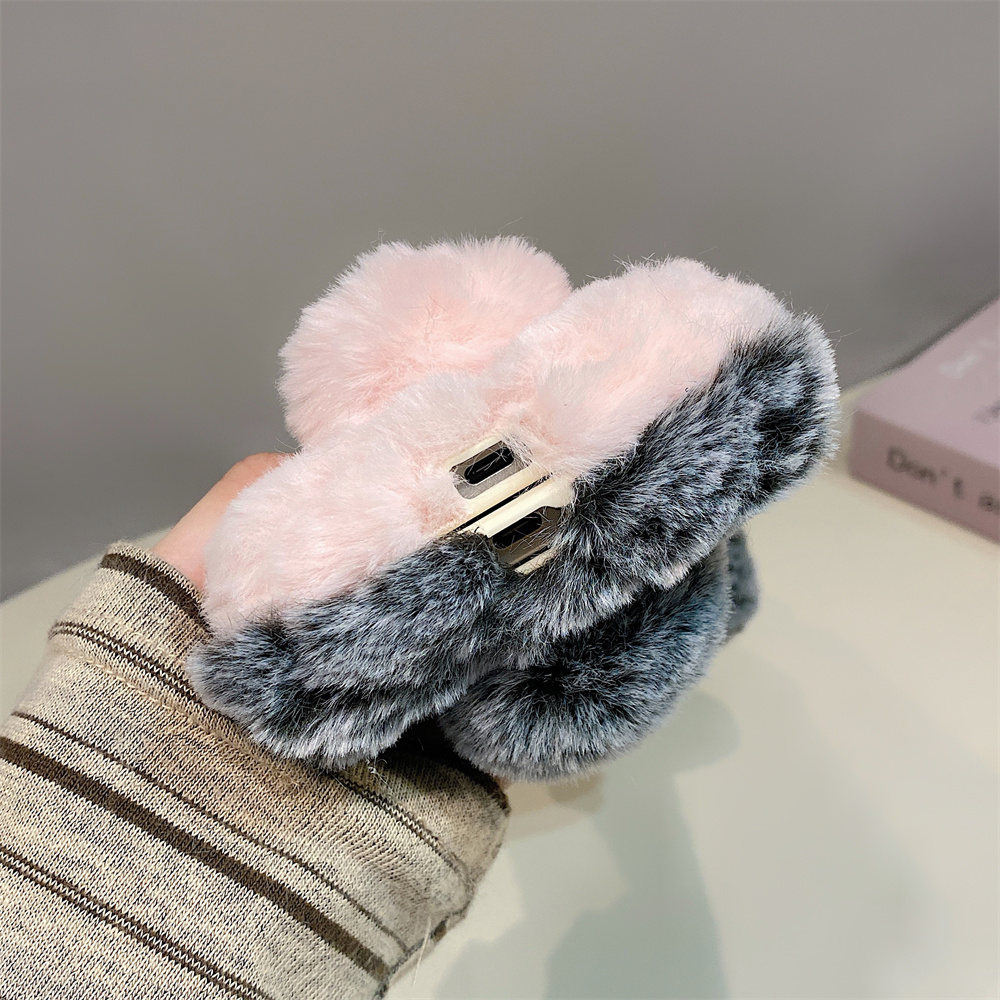 Cute Rabbit Ears Fluffy Stand  - Phone Cases Samsung recensione e prezzo