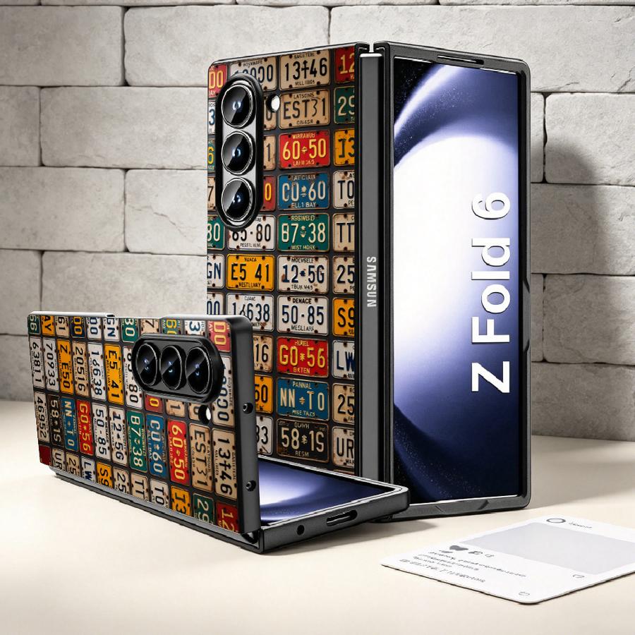 Retro License Plate Phone Cove - Phone Cases Z Flip 7 recensione e prezzo